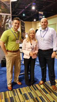 Dr. Susanna Kokkonen (center) representing the Christian Friends of Yad Vashem during the NRB Annual Convention, 27th February - 2nd March 2017 in Orlando, Florida